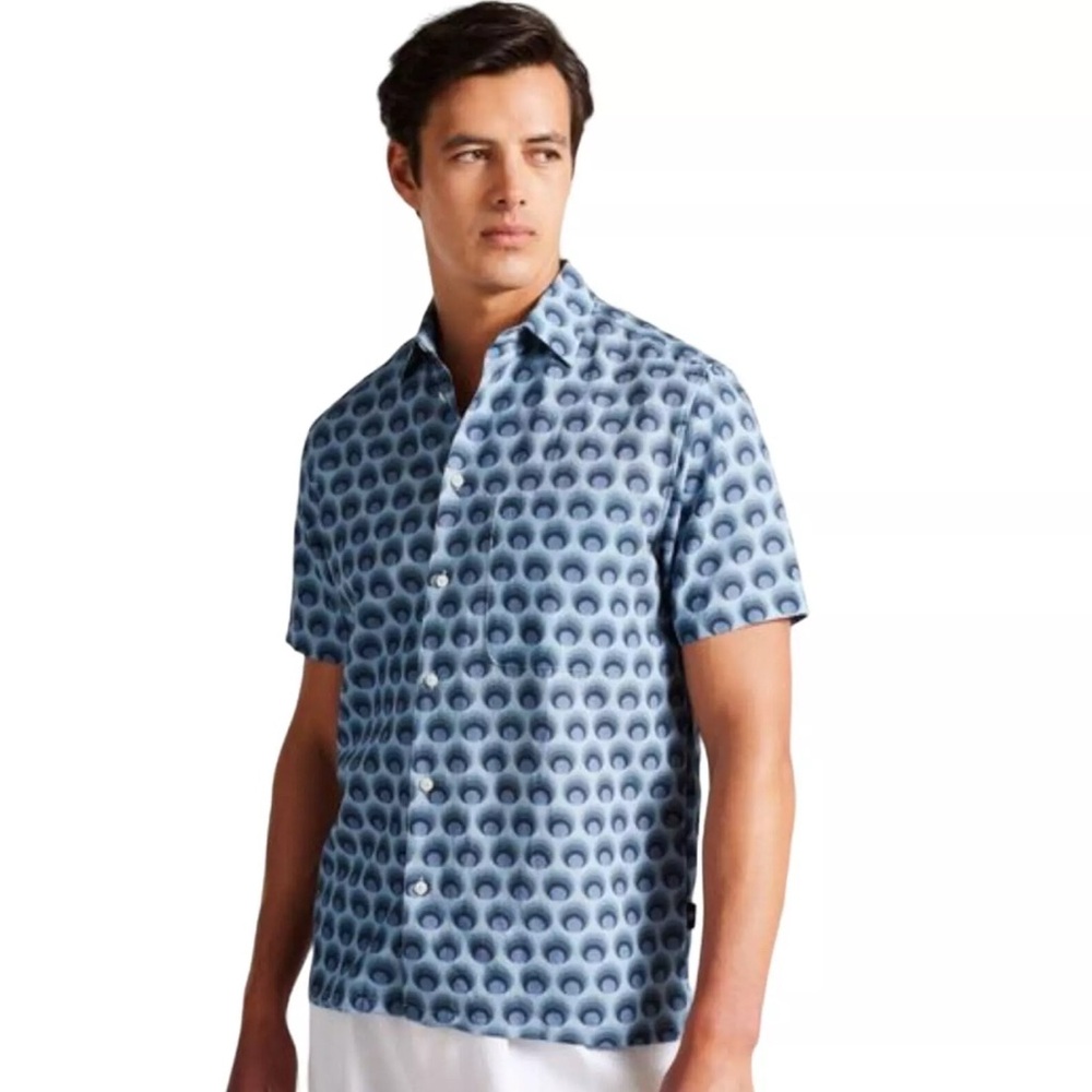 NWT Ted Baker London Pegus Retro Spot Print Shirt